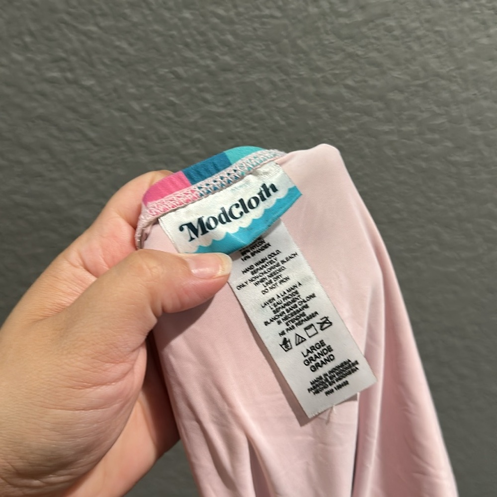 ModCloth the franky hi waited bikini rainbow stripes size large - Picture 5 of 6